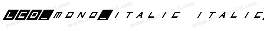 lcd_MONO_ITALIC ITALIC字体转换